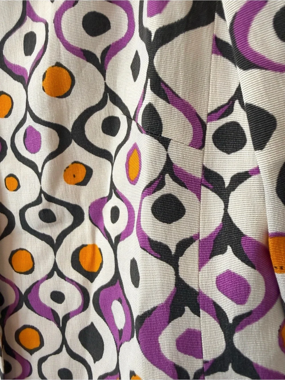 Lafayette 148 New York White Geometric Print Button-Front Jacket